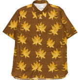 Universal Works Brown Lotus Print Shirt
