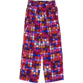 NRBY Multicoloured Silk Wide-Leg Trousers