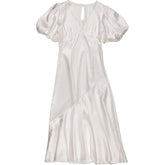 Vivere White Satin Dress