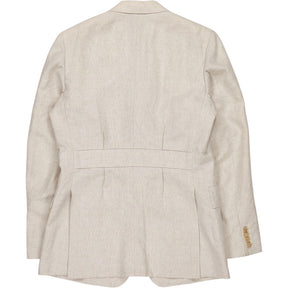 Huntsman Cream Linen Machir Style Jacket