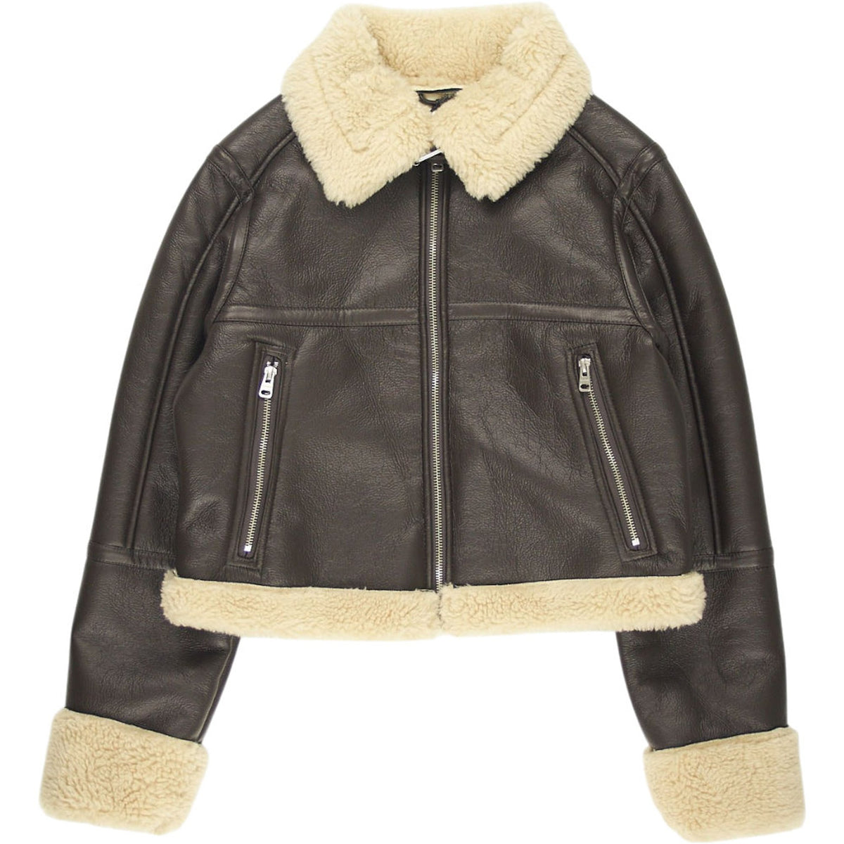 Pull&Bear Brown Shearling Jacket