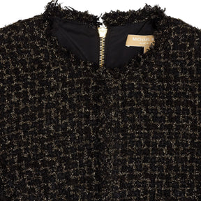 Michael Kors Black Gold Tweed Dress
