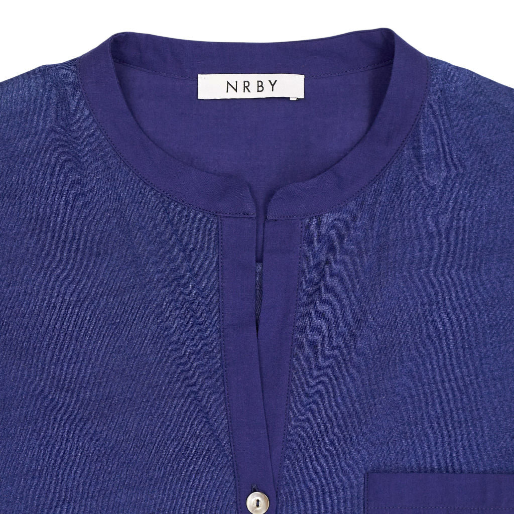 NRBY Blue Oversized Short Sleeve Top