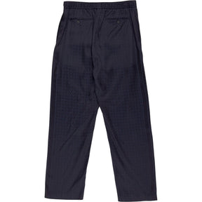 Qasimi Blue Viscose Jacquard Elasticated Trousers XL