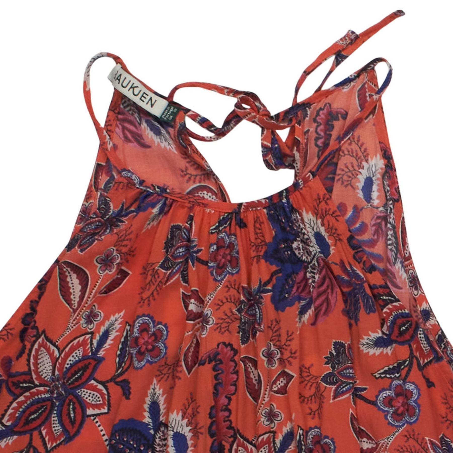Baukjen Red Floral Tie-Back Top UK 10