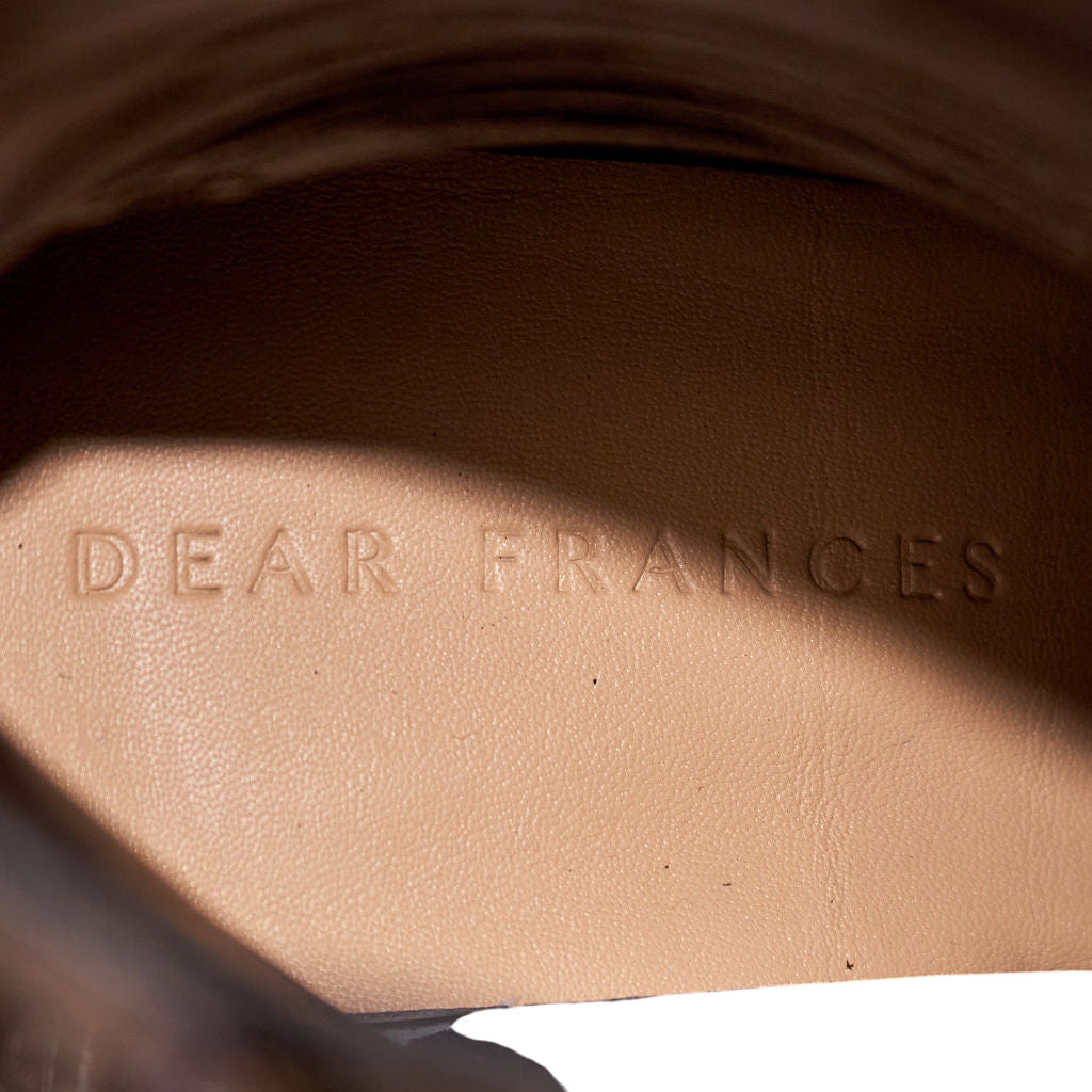 Dear Frances Brown Leather Ankle Boots