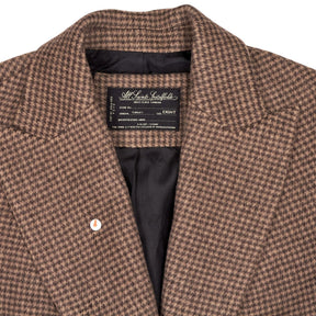AllSaints Brown Check Wool Blazer