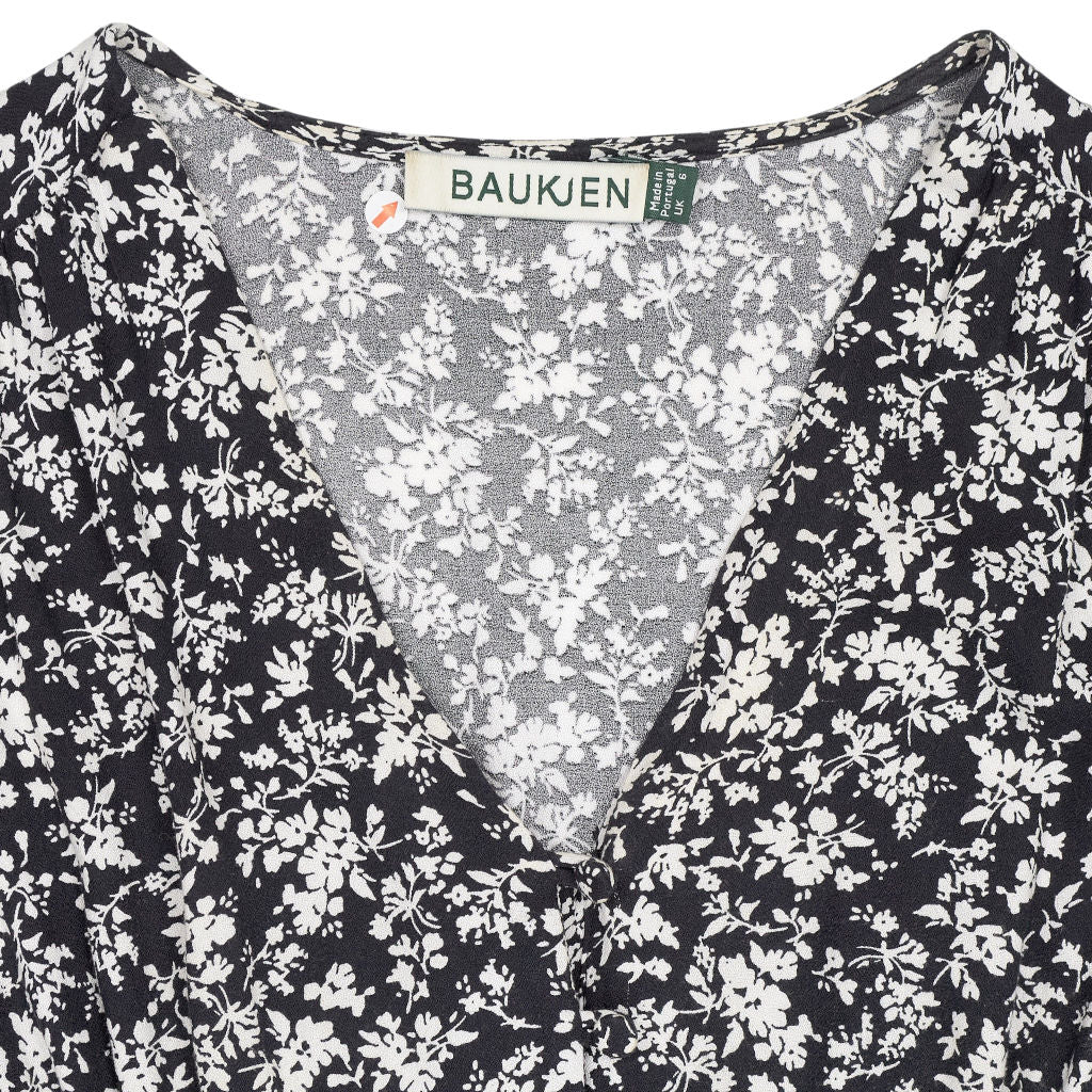 Baukjen Black Floral Midi Dress