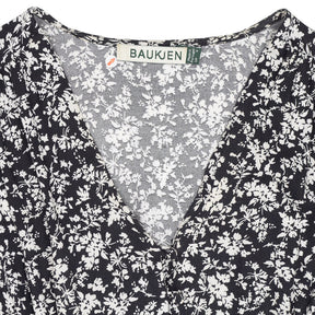 Baukjen Black Floral Midi Dress