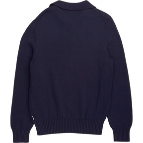 Orlebar Brown Navy Merino Wool Polo Sweater