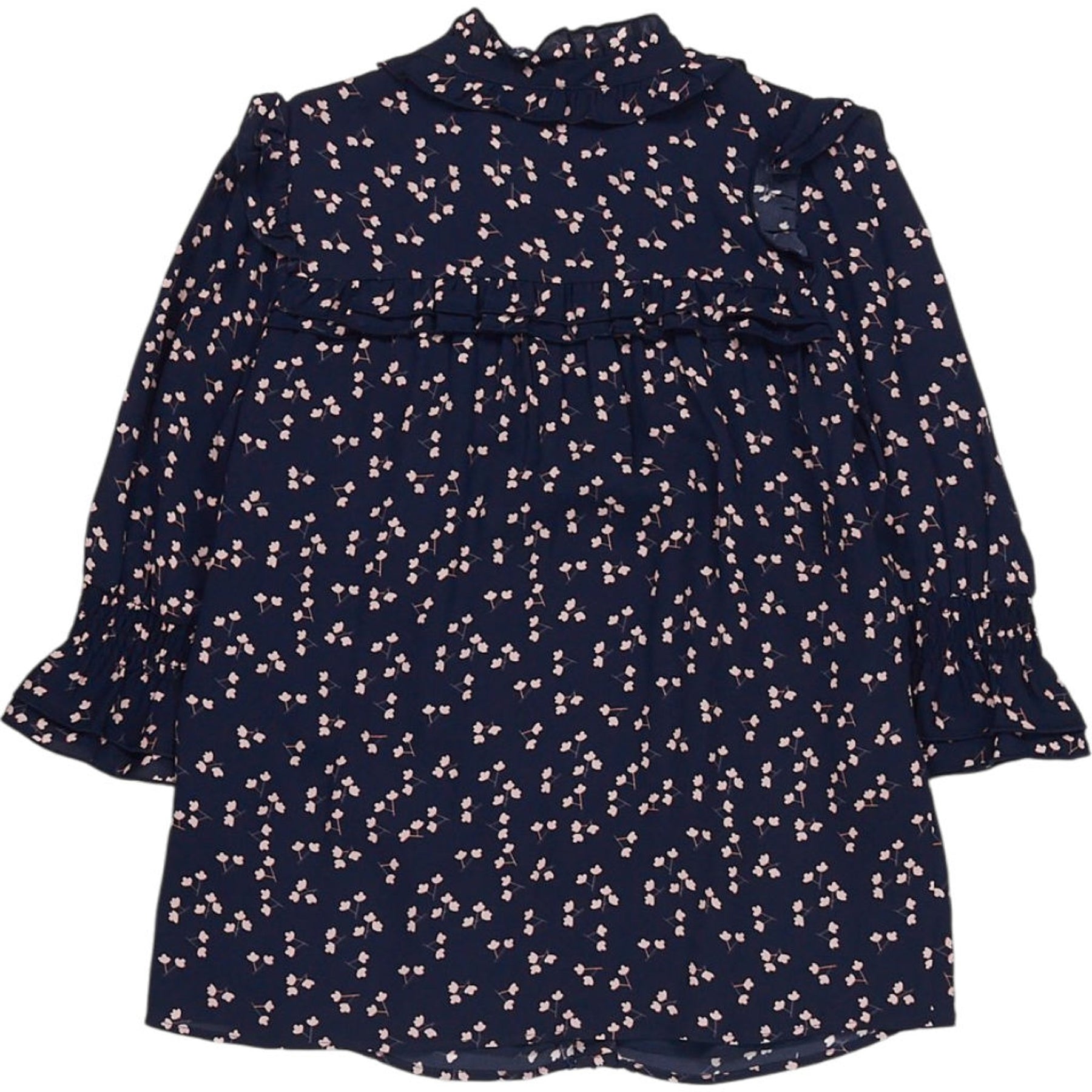 WYSE Navy Printed Blouse