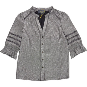 WYSE Grey Button Up Blouse