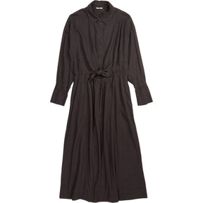 Hush Chocolate Brown Front Bow Maxi Shirt Dress