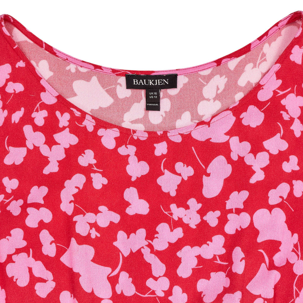 Baukjen Red Pink Floral Dress
