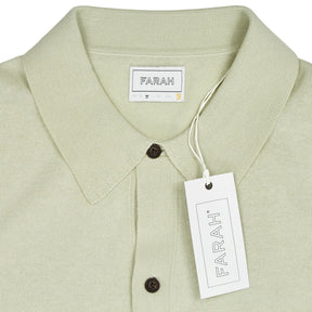 Farah Soft Green Knitted Polo Shirt