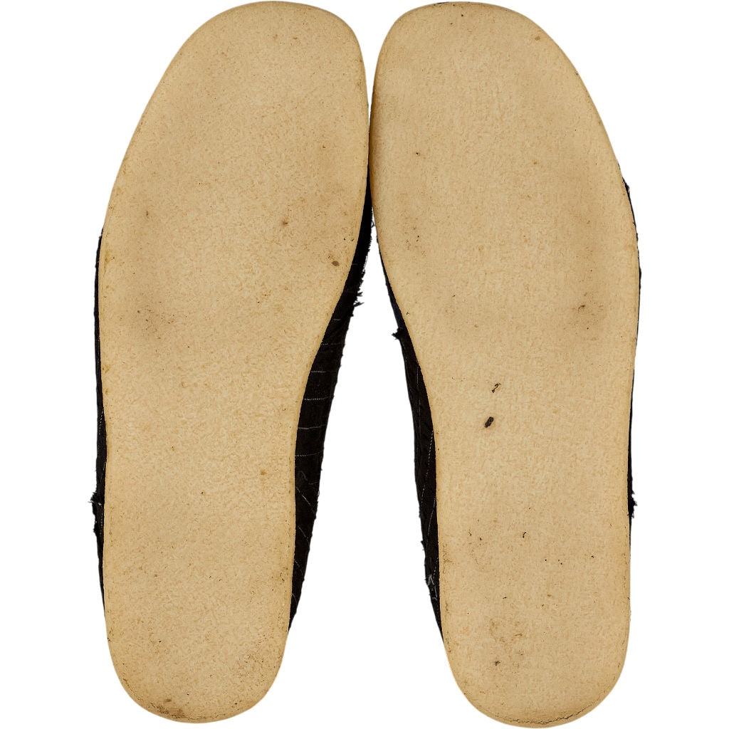 By Walid Black Blue Moccasin Shoes