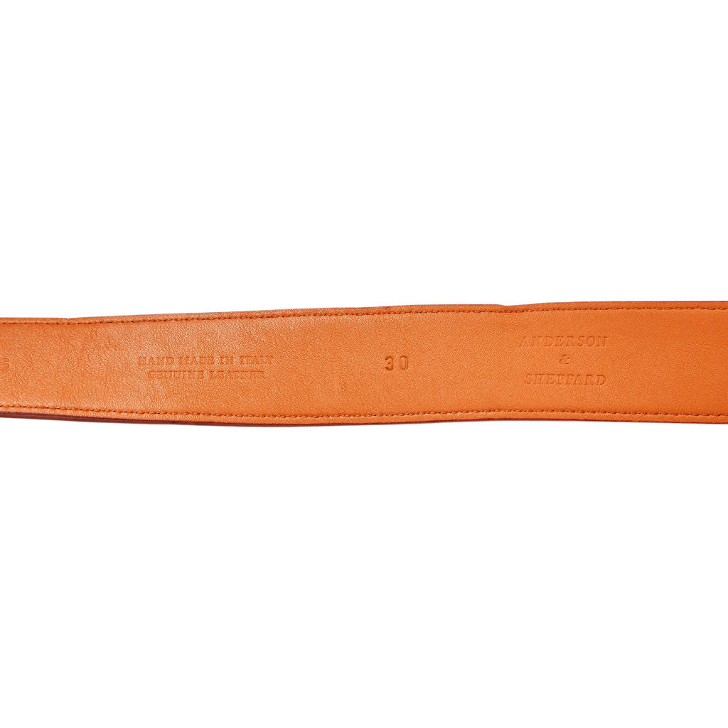 Anderson & Sheppard Orange Leather Belt