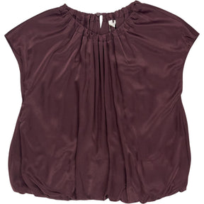 Hush Fudge Brown Satin Circular Top