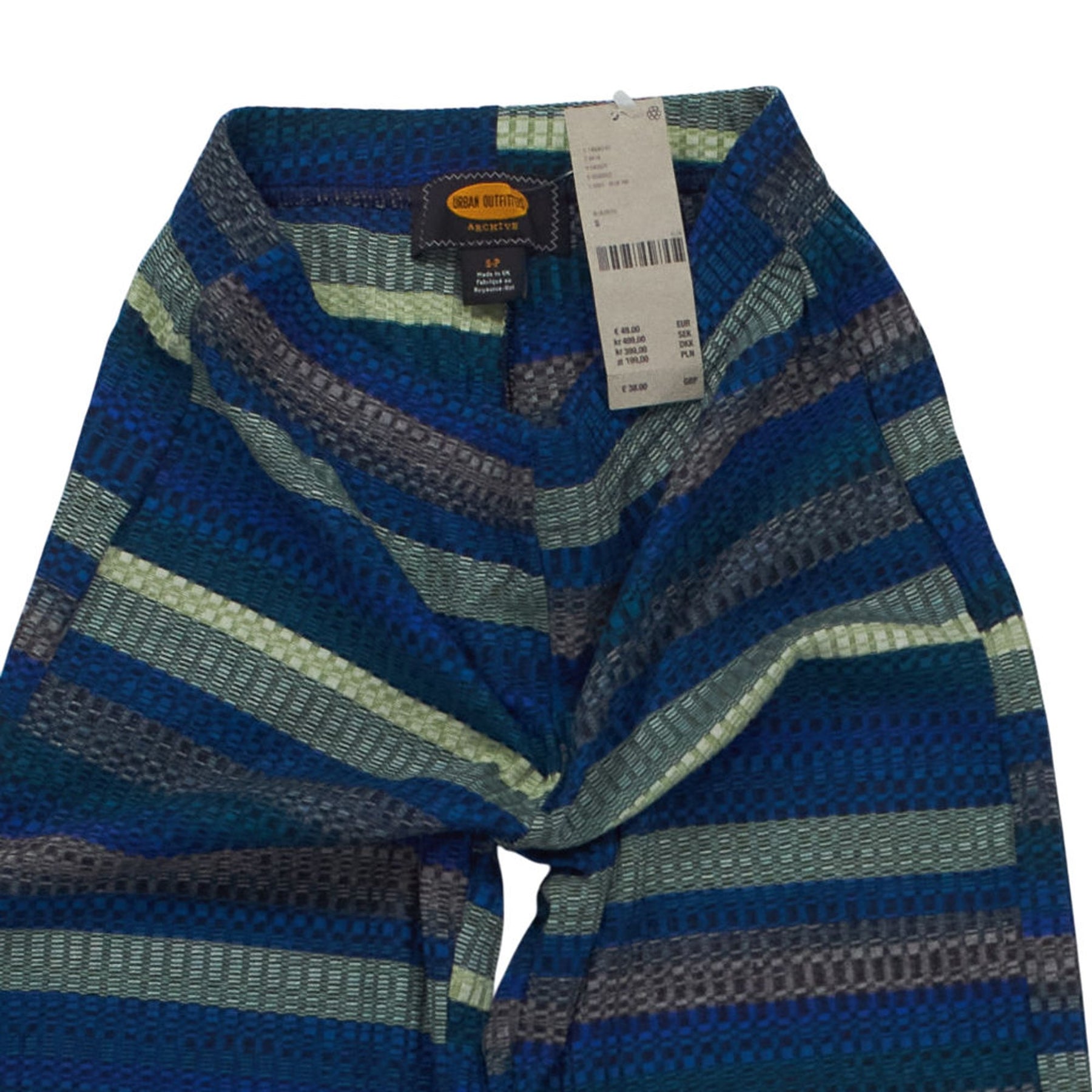 Urban Outfitters Striped Trousers Blue Green
