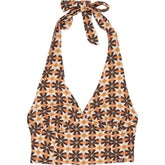 Superdry Brown Patterned Halter Top