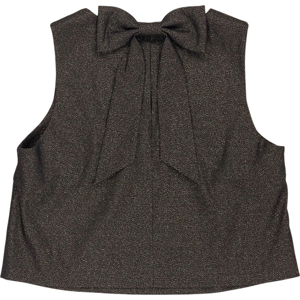 Wyse Bronze Sparkle Bow Florence Top