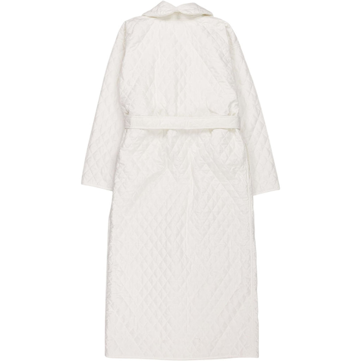 Norma Kamali White Quilted Robe Coat