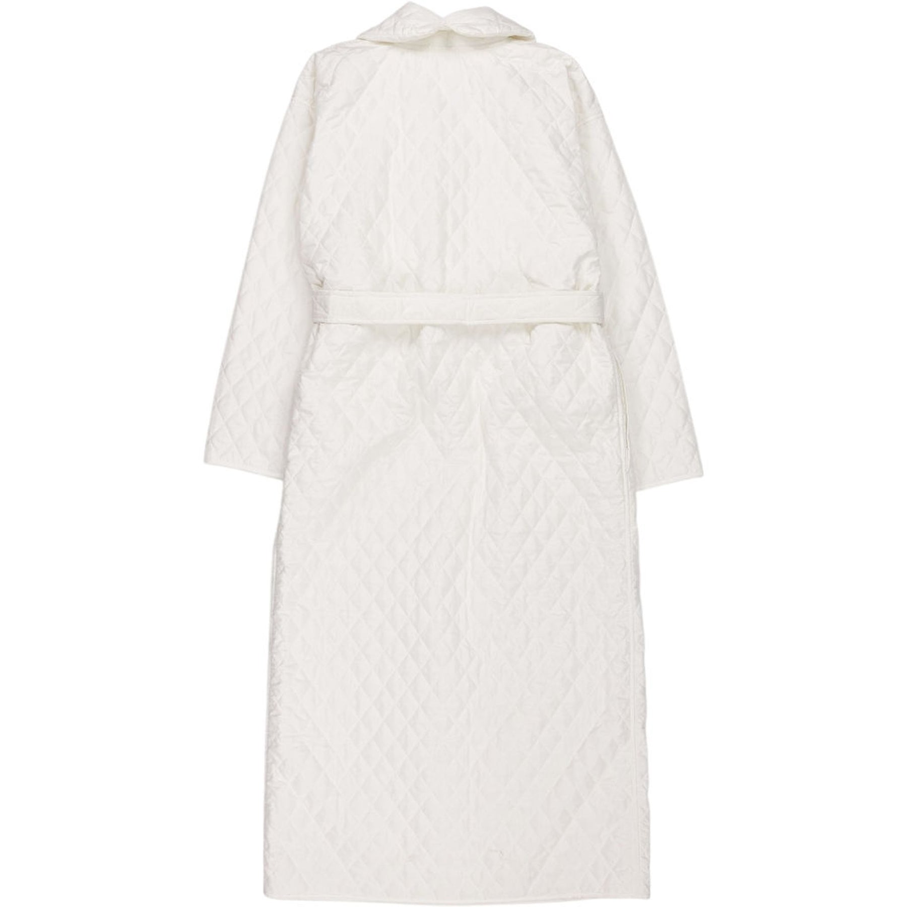 Norma Kamali White Quilted Robe Coat