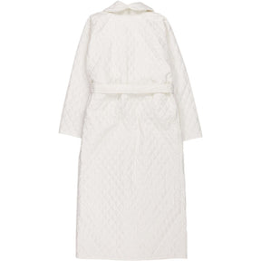 Norma Kamali White Quilted Robe Coat