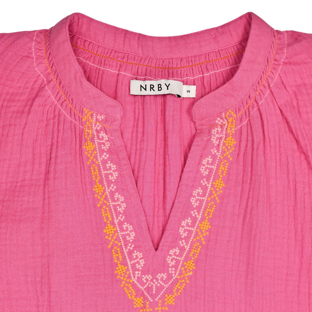NRBY Pink Embroidered Blouse