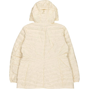Lands' End Cream Quilted Hooded Jacket