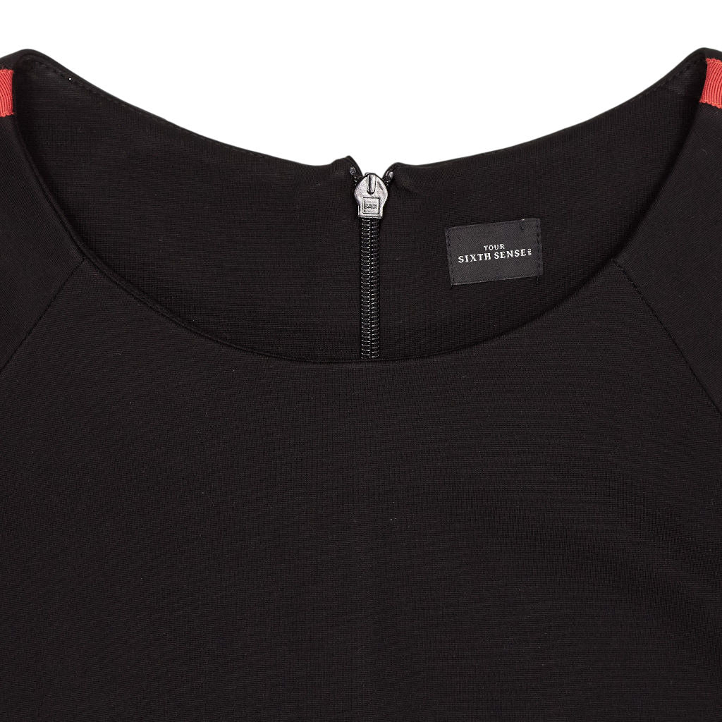 Your Sixth Sense Black Dress with Red Stripe