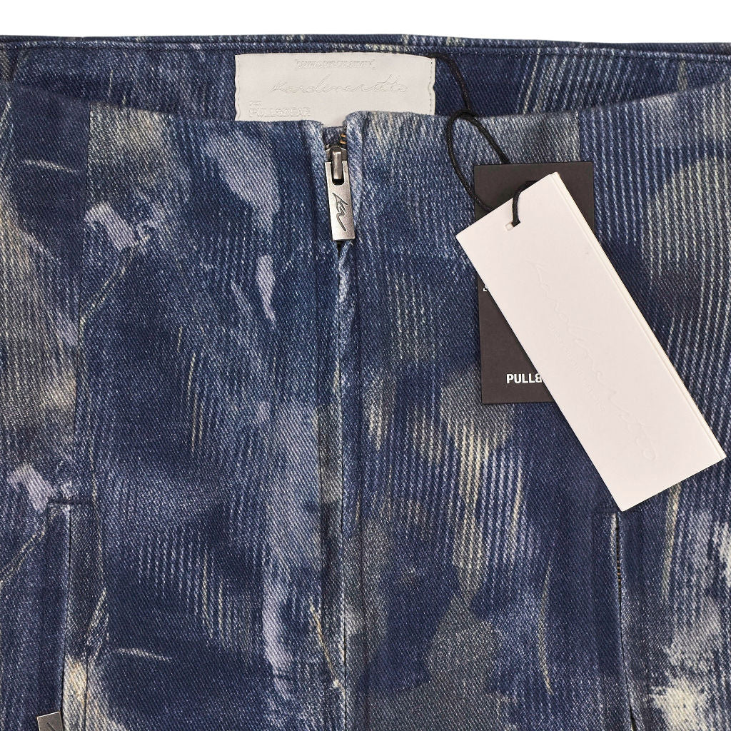 Pull & Bear Karoline Vitto Blue Denim Mini Skirt