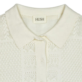 Hush Cream Knitted Collared Top