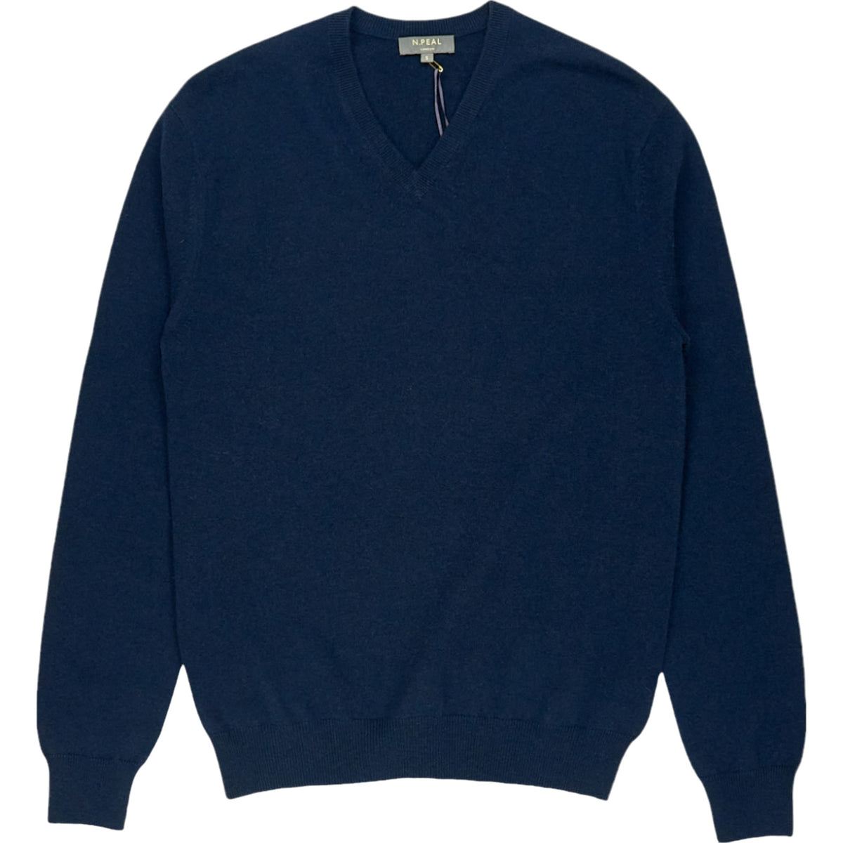 N.Peal Lava Blue The Burlington V Neck Jumper