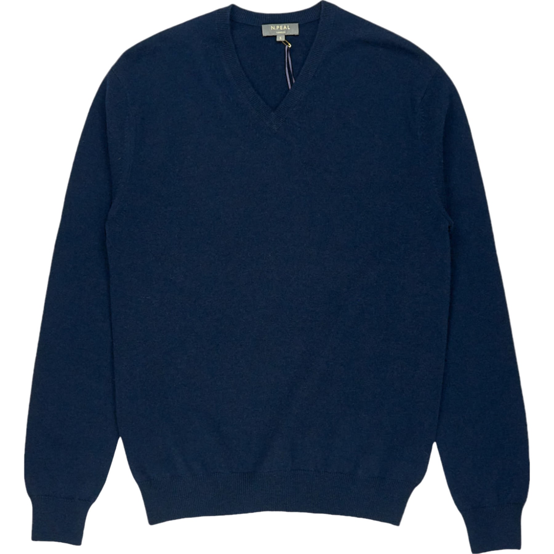 N.Peal Lava Blue The Burlington V Neck Jumper