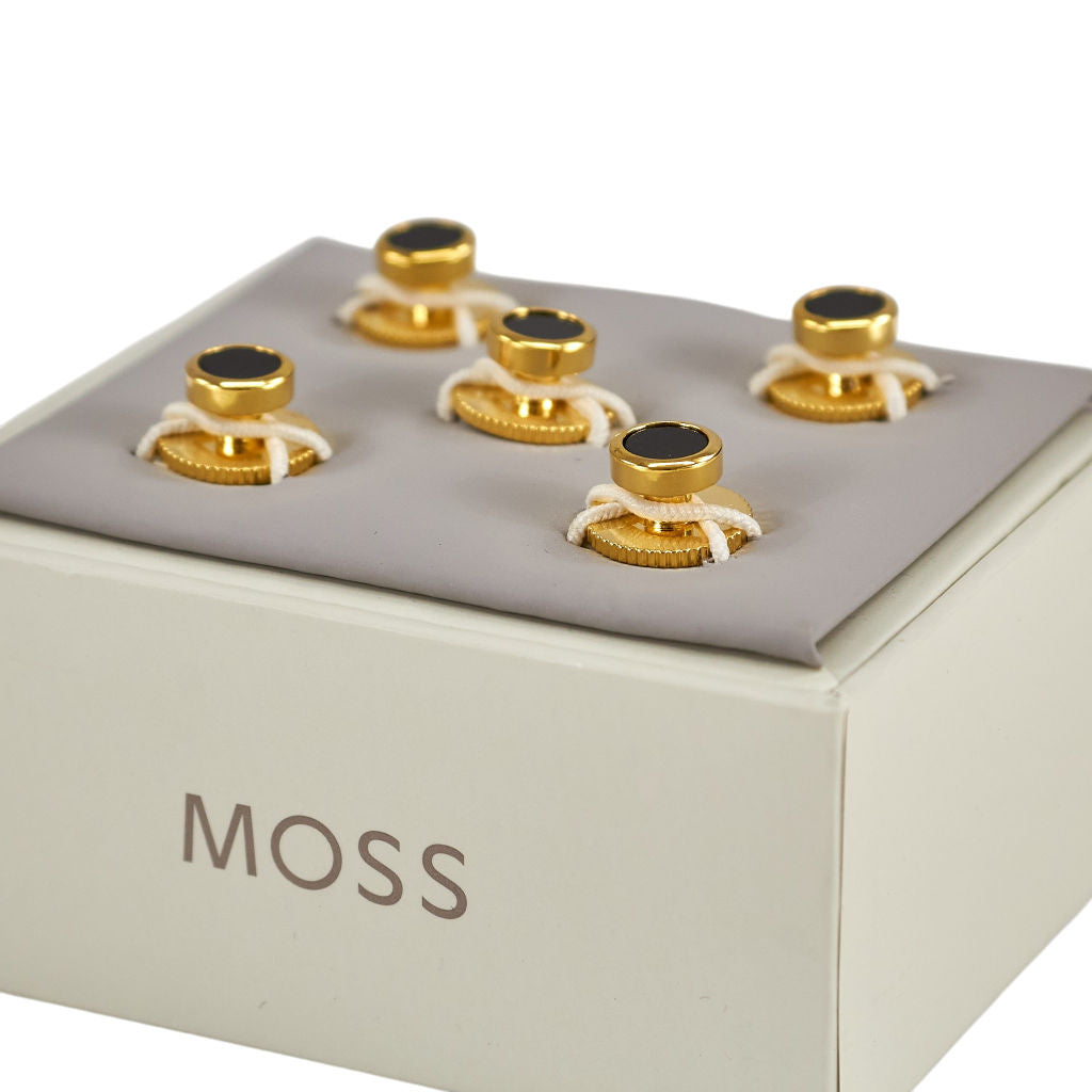 Moss Gold Black Formal Stud set