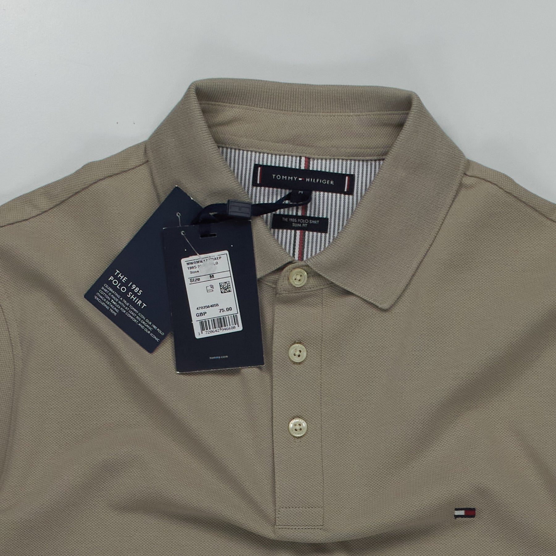 Tommy Hilfiger Beige Polo Shirt Slim Fit M