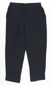 Hush Trousers Women's Size 6 Black Cropped Easy Style