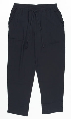 Hush Trousers Women's Size 6 Black Cropped Easy Style