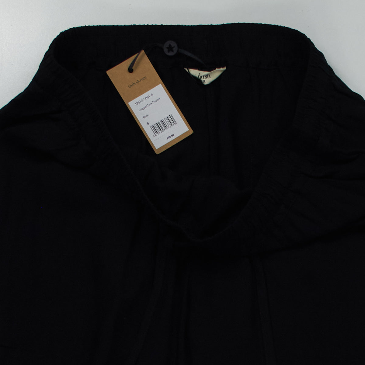Hush Trousers Women's Size 6 Black Cropped Easy Style