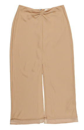 Calvin Klein Brown Sheer Detail Maxi Skirt