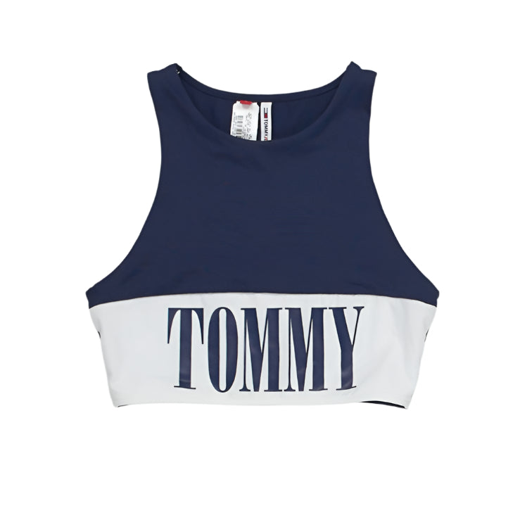Tommy Jeans Twilight Navy High Neck Crop Top