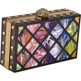 Kurt Geiger Multicolor Acrylic Crystal Clutch