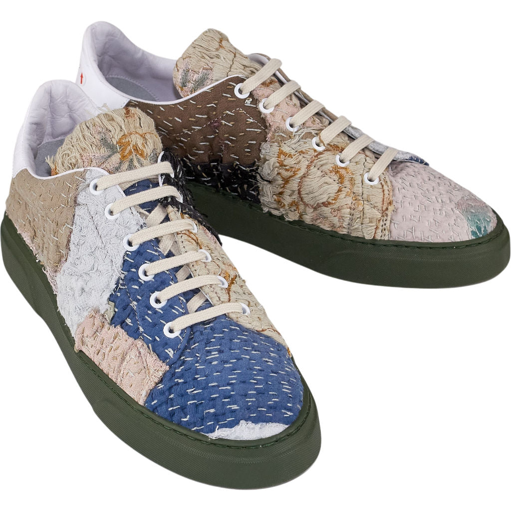 By Walid Multicolour Patchwork Trainers