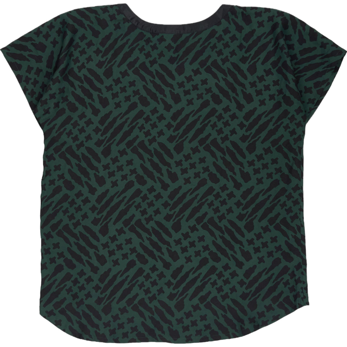 Stussy Green Black Printed Blouse