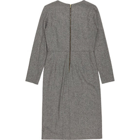 The Fold Grey Herringbone Dress