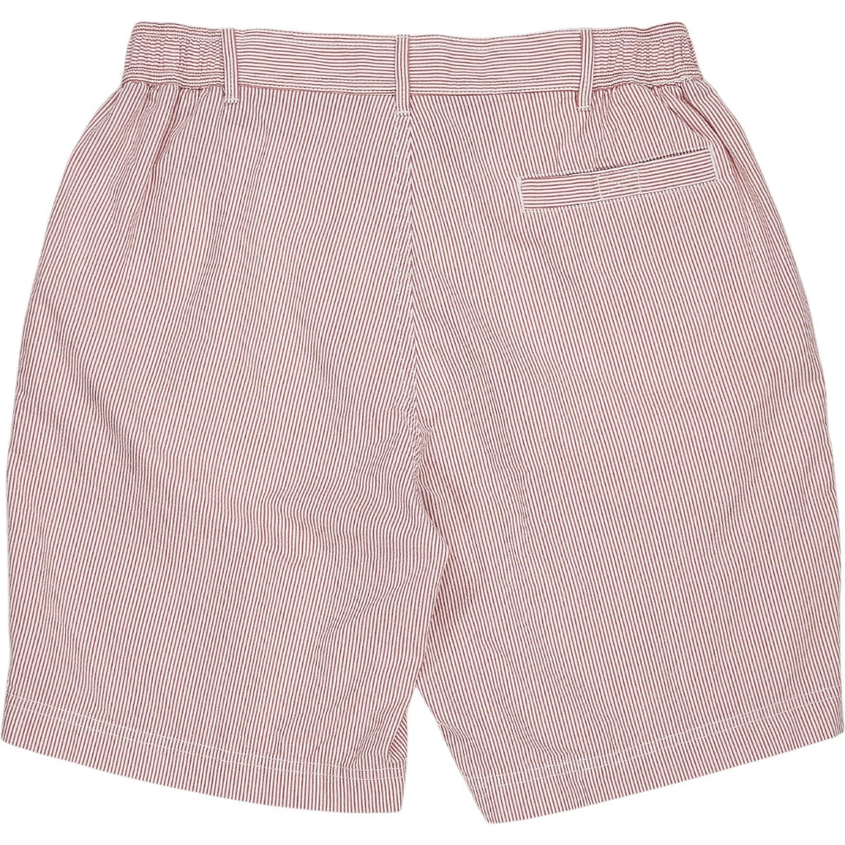 Mr Marvis Red Stripe Seersucker Shorts