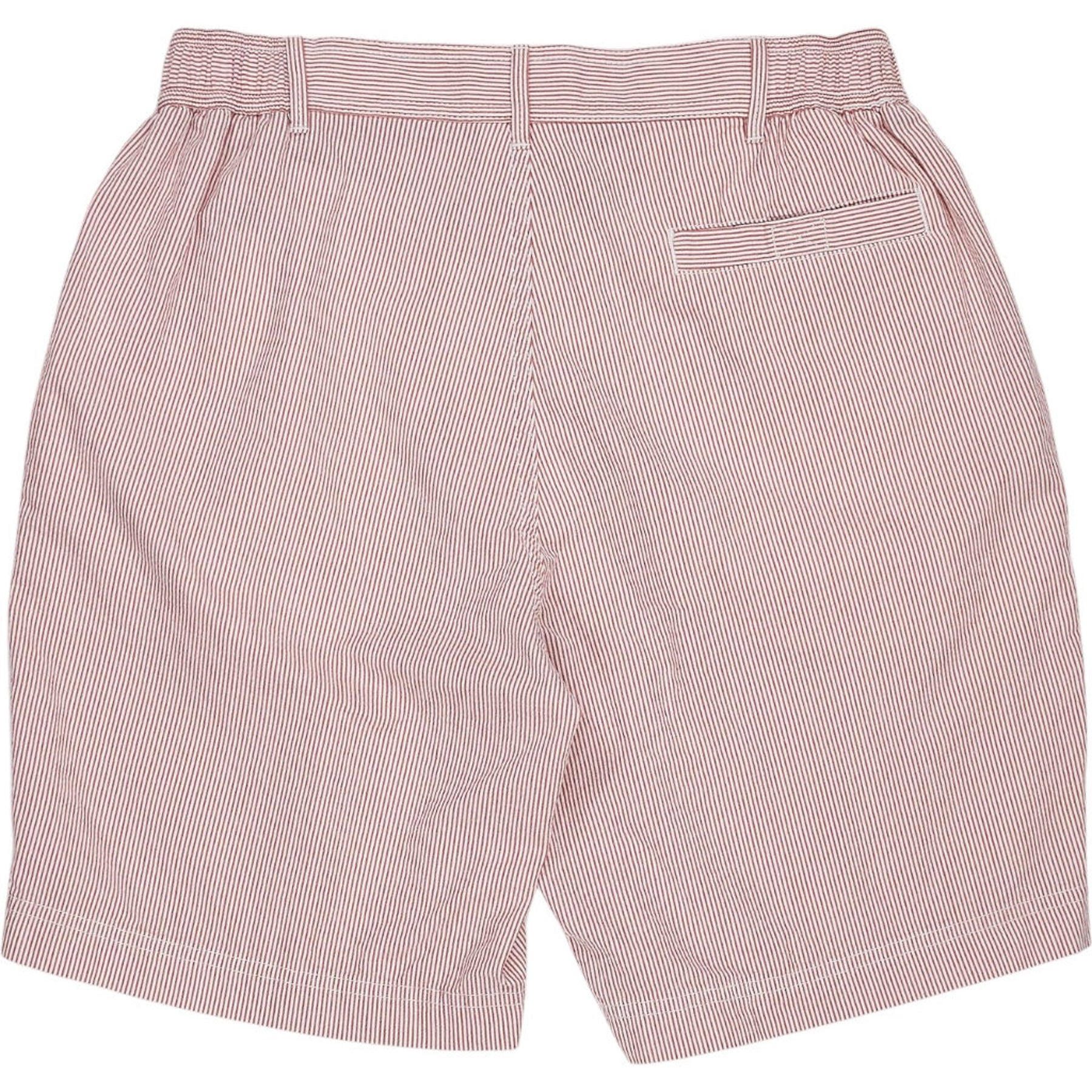 Mr Marvis Red Stripe Seersucker Shorts