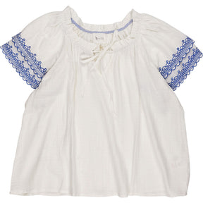 Bonté White Meile Top Embroidered