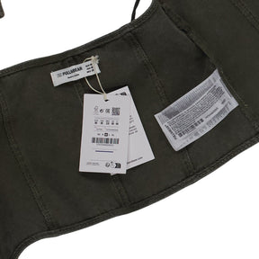 Pull & Bear Green Denim Sleeveless Top